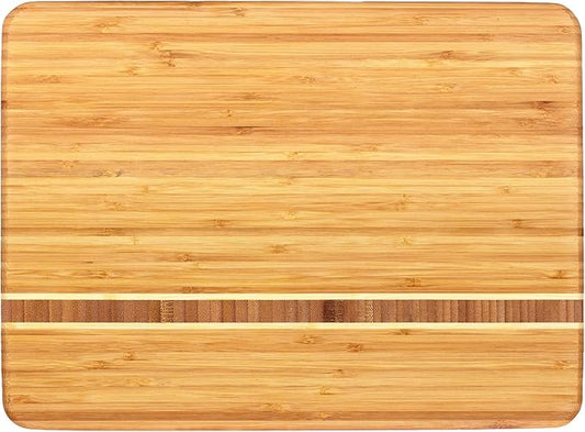 Totally Bamboo Martinique Bamboo Serving and Cutting Board, 15" x 11"