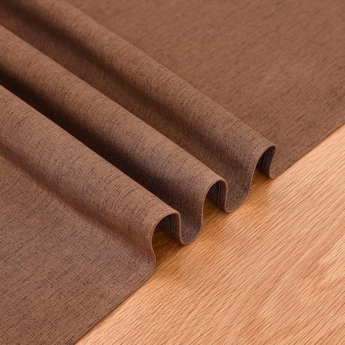 Farmhouse Rustic Table Runner Brown Faux Linen Table Runners Water Resistant Table Runner 60 inches Long for Living Room Dresser Bedroom Kitchen Dining Party 13x60 Inch