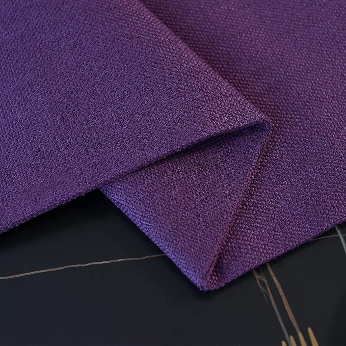 Dinning Table Runner Cloth 12 x 60 Inches Farmhouse Kitchen Coffee Burlap Table Runner Cloth for Holiday Party, Dark Purple