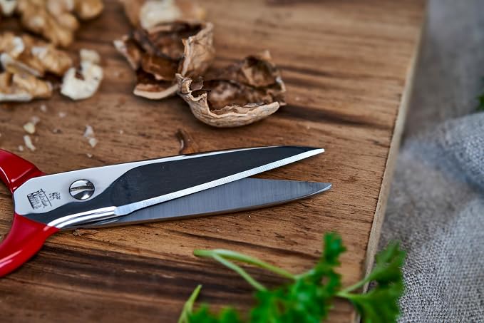 Zwilling 43924-200 Classic Cooking Scissors, Red Stainless Steel Kitchen Scissors, Made in Germany