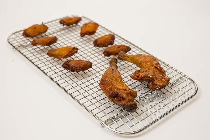 304 Stainless Steel Cooling Rack（9.9"x18"x0.7") for Full Size Steam Pan