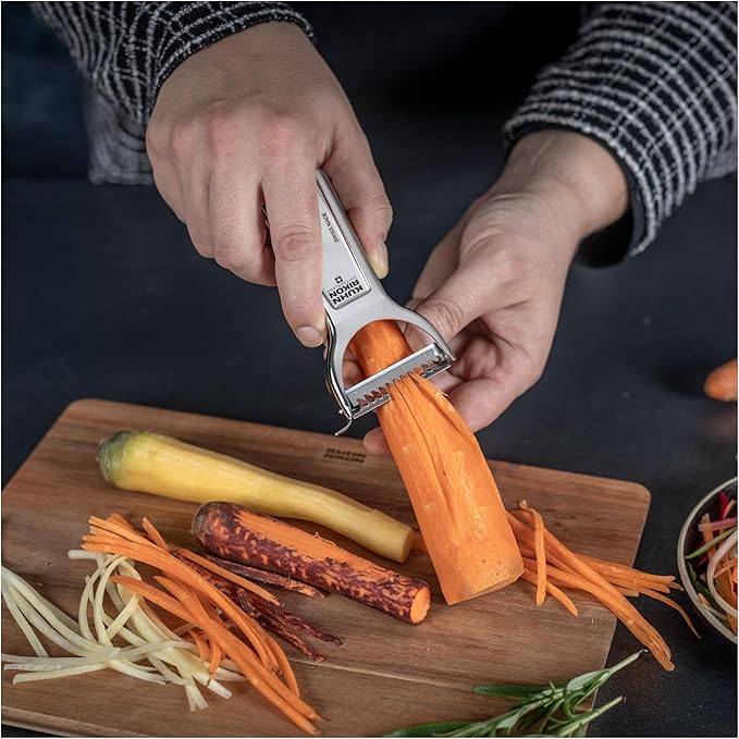 Kuhn Rikon "Swiss Metallic" Julienne Cross Peeler, Silver