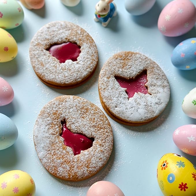 Easter Linzer Cookie Cutter Set 4 PC – Sheep, Butterfly and Rabbit - 18/0 Stainless Steel