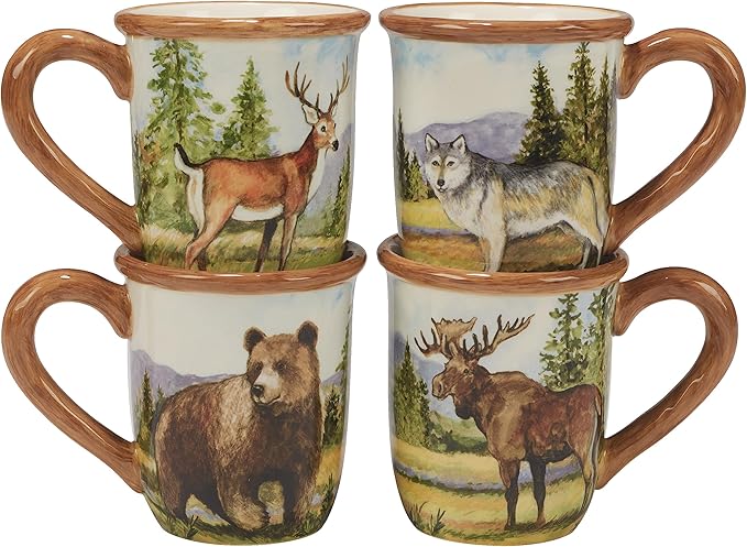 Certified International Mountain Summit 16 oz. Mug, Set of 4