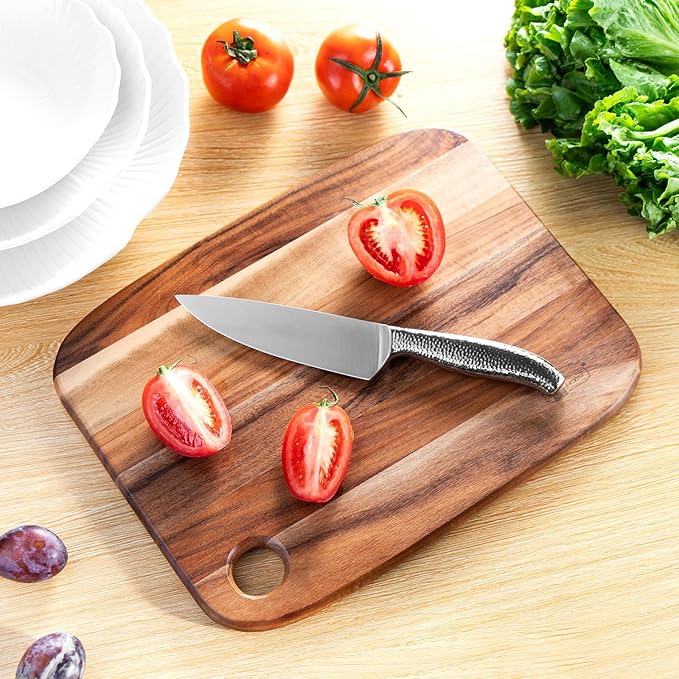 Wood Cutting Boards for Kitchen,JAMES.F Acacia Wooden Heavy Duty Cutting Board, Chopping Serving Boards with Hanging Hole for Meat Bread or Vegetables