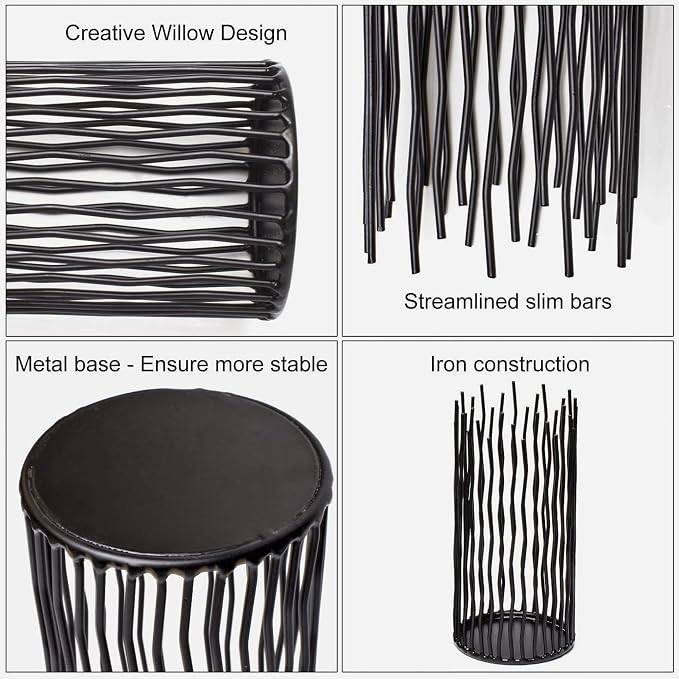 Candle Holders Set of 3 Black Metal Iron Pillar Candlestick Modern Indoor and Outdoor Candlestick Holders for Table Centerpiece Fireplace Mantel Decoration,Home,Party, Wedding,Dining Room Decor