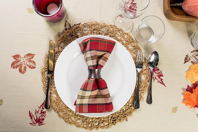 DII Woven Paper Tabletop Collection Holiday or Event Décor, Round Placemat Set, 15" Dia, Taupe, 6, Piece