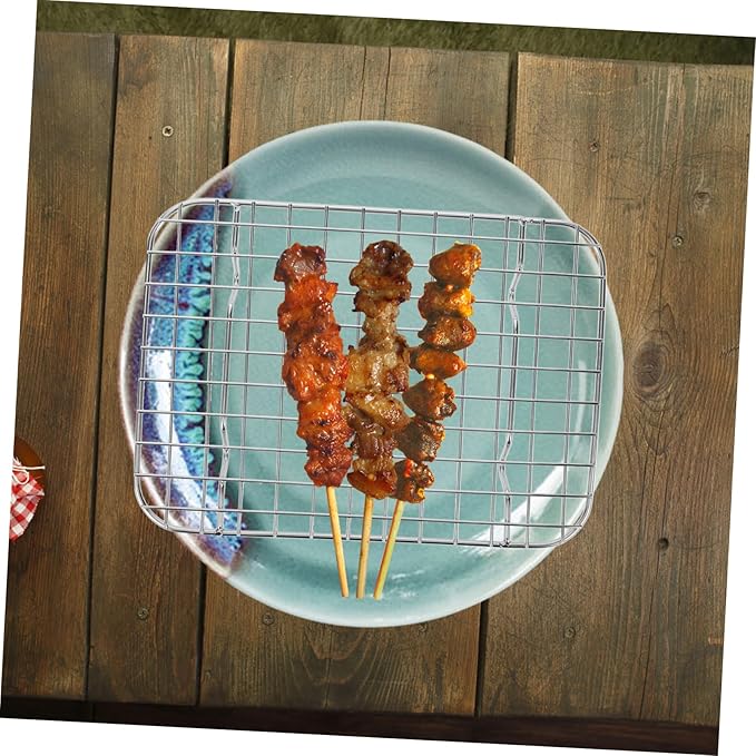 Stainless Steel Grid Grilling Rack Versatile Drying Baking Rack for Cooling Roasting and Bbq Fits Ovens Dishwashers Kitchen Essential