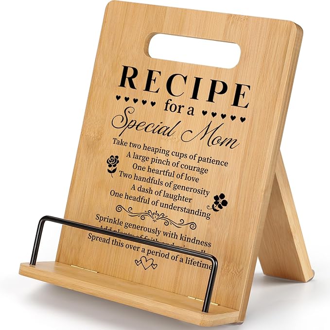 Mothers Day Birthday Gifts for Mom Cookbook Stand, Mom Birthday Gifts from Daughter Son, Best Mom Gifts Ideas, Mothers Day Gifts for Mom Best Mom Ever Gifts Mom Gifts for Birthday Christmas