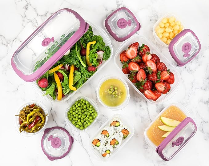 Tribello Freezer To Microwave Small 8oz - Food Storage Containers With Airtight Lids, Microwave safe with Steam Vents lids, On The Go Meal Prob Lunch Containers - Dishwasher Safe, BPA-Free