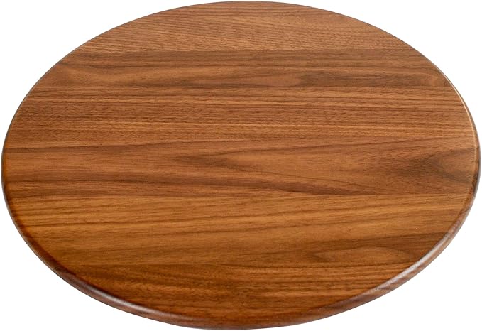 Virginia Boys Kitchens Lazy Susan – 13.5 Inch Round Wooden Turntable for Dining Table, Kitchen Countertop, Pantry or Decorative Serving Centerpiece Display