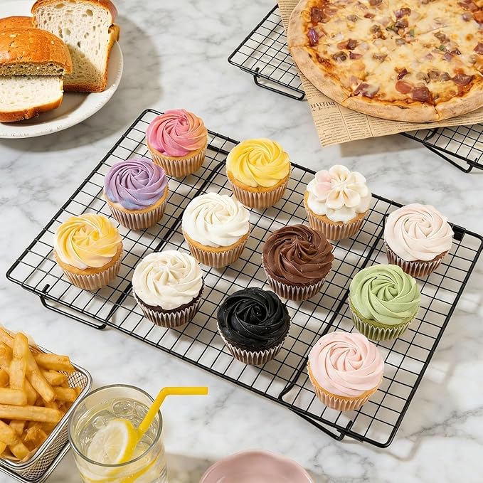 Stackable Baking Cooling Stand 3 Sections Stainless Steel for Efficient Cake Bread Storage Home Kitchen Baking Tool