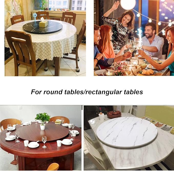 Lazy Susan Wooden Turntable Round 50/60/70/80/90/100cm, Smooth Rotational, 360° Rotation Serving Tray For Kitchen Dining Table Hotel Dining Table Tabletop Service Plate (Color : Red-brown, Size : Ø6