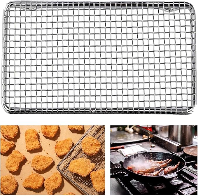 Fried Food Draining Rack Rectangular Nonstick Versatile Air Fryer Rack Baking Cooling Rack 7.56x4.53inch