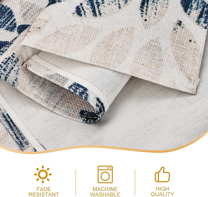 Snycler 13x108 Inch Table Runner Chinoiserie Vintage Style Mountain Spring Summer Table Runner, Seasonal House Trees Luxury Farmhouse Kitchen Dining Table Decoration for Home Party Decor