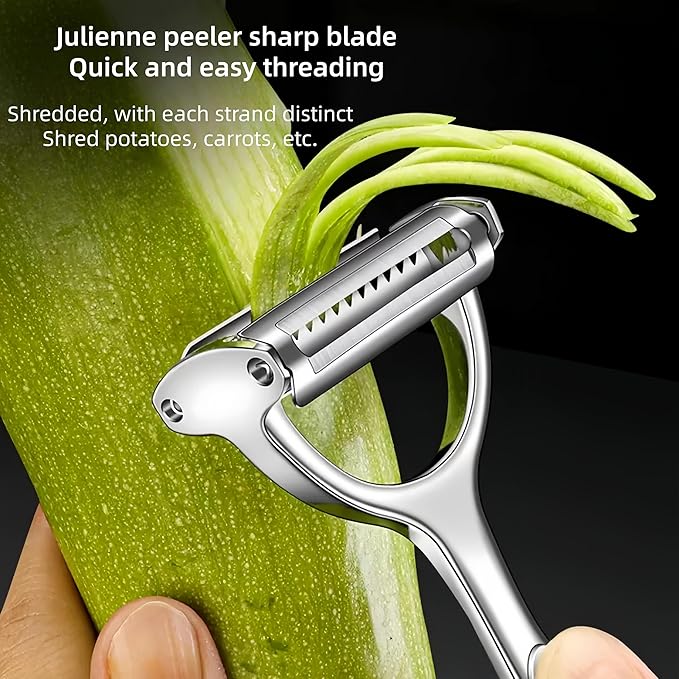 Multifunction Vegetable Peeler Julienne Peeler for Kitchen (2-in-1 peeler)