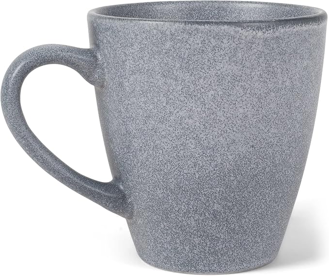 Elanze Designs Sophisticated Modern Chic Smooth Ceramic Stoneware Dinnerware Mugs Cups Set of 4 - Slate Grey