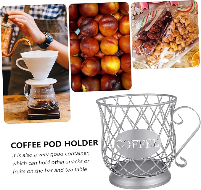 Zerodeko Cup Holder Coffee Storage Organizer Basket Container for Counter Coffee Bar