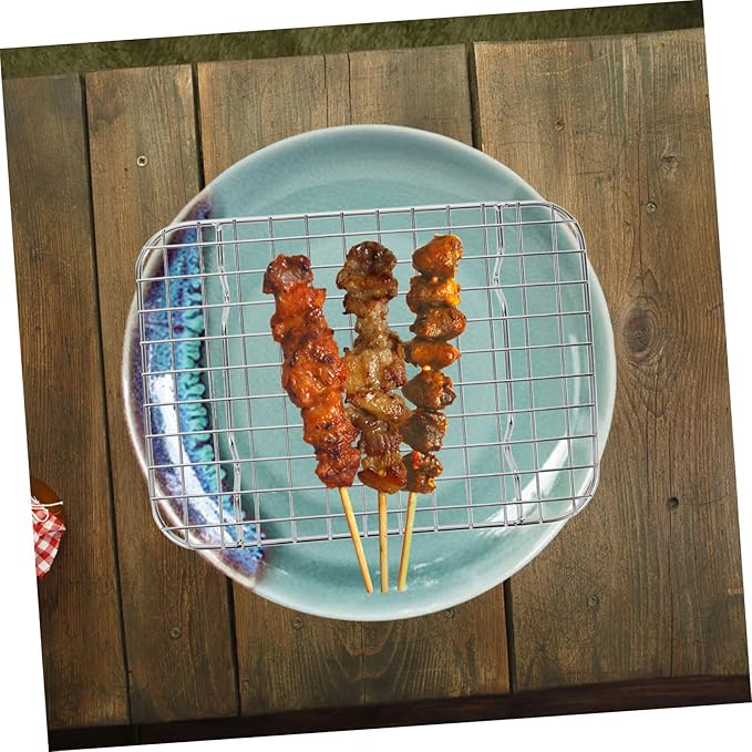 ULTECHNOVO Stainless Steel Baking Rack for Grilling Cooling and Drying 1 Unit Dishwasher Safe for Small Ovens and BBQs Versatile Cooking Tool