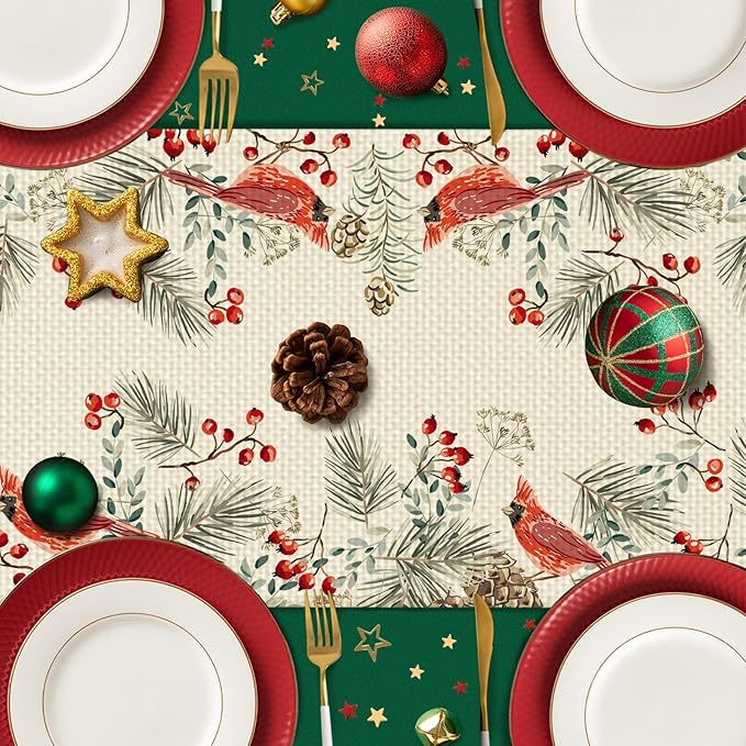 c Burlap Table Runner Seasonal Spring Fall Kitchen Dining Linen Table Decoration for Indoor Outdoor Home Party Dinner 13x72 Inch