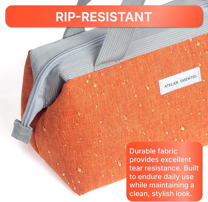 Insulated Lunch Bag Lunch Bag Women Lunch Bag for Women Lunch Box Cooler Bag Lunchbox for Work Lunch Box for Men Adult Lunch Box Womens Lunch Bags for Work (Orange)