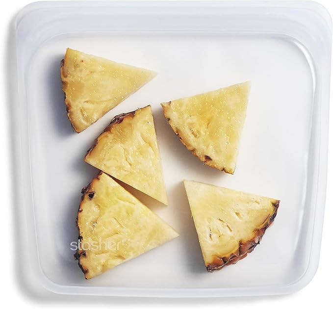 Stasher Reusable Silicone Storage Bags (Mini, Clear) and (Sandwich, Clear)