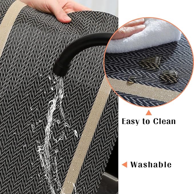 FAVE Placemats Set of 6 Blue Placemats Woven with Golden Threads Durable and Wipeable Vinyl Placemat Heat Resistant Table Mats Set of 6 High Texture Place Mats for Kitchen Table（Blue placemat）