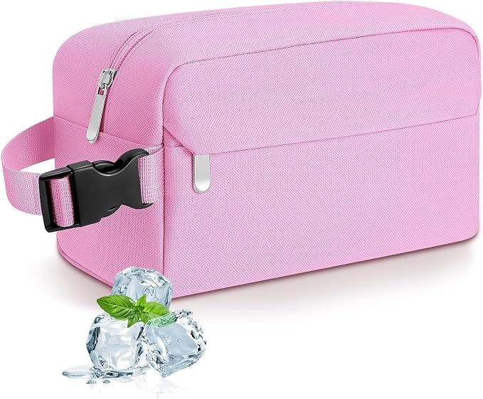 Freezable Lunch Bag, Freezable Snack Bag for Travel Work School, Small Insulated Lunch Box for Adults, Kids Mini Cooler Lunch Box with Ice Pack