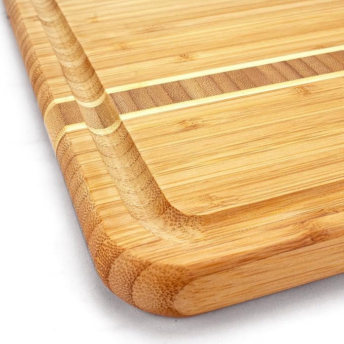Totally Bamboo Dominica Large Cutting Board with Juice Groove, 20-5/8" x 12-1/2"