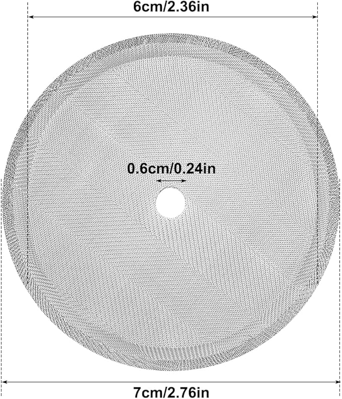 French Press Replacement Screens, 4 Pack, Stainless Steel Reusable Mesh Filter for 17 Ounce and 12 Ounce Coffee Press, Mesh Filters for Universal 350 ml / 12 oz / 11.8oz French Press Coffee Maker