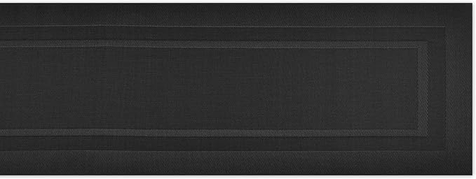 DII PVC Tabletop Collection Woven Indoor/Outdoor, Table Runner, 14x72, Black