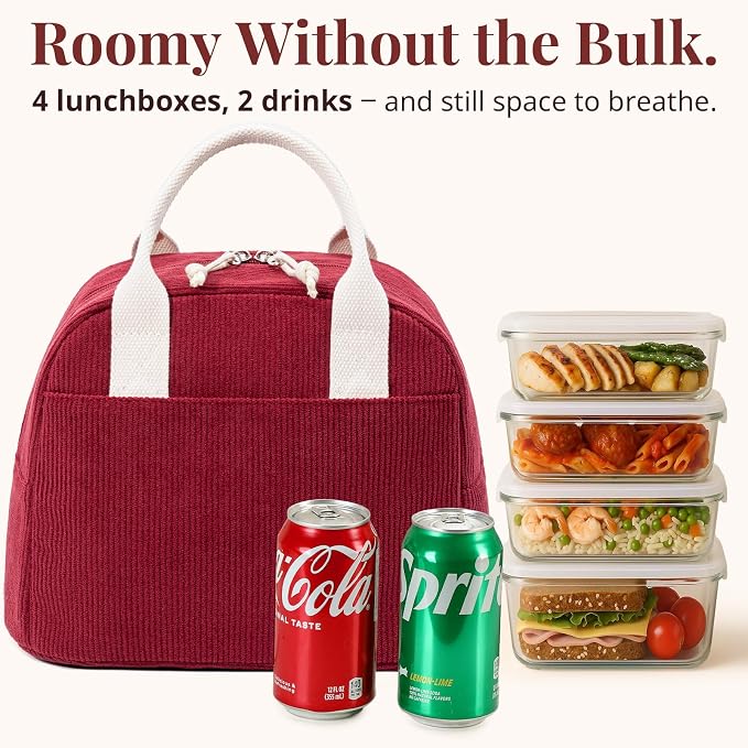 LOVELYWIND Lunch Box for Women Cute Lunch Bags for Women Lunch Tote Bags Reusable Insulated Lunch Box Large Capacity Reusable Insulated Cooler for Work or Travel Gifts or Beach