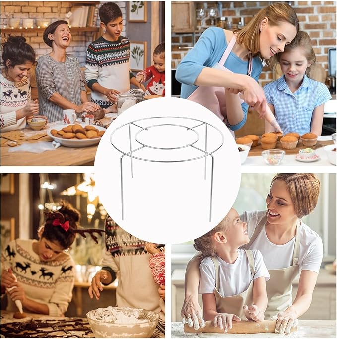 Stainless Steel Cake Cooling Rack 12-16 Inch Large Baking Wire Rack Upside down Chiffon Cake Holder Sturdy Kitchen Baking Tool