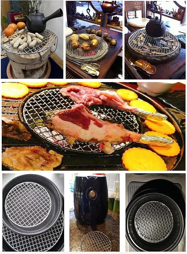 Comicfs Canning Rack Dia 8.25" 304 Stainless Steel Barbecue Baking and Cooling with Legs Heavy Duty Cross Wire Steaming Rack Cookware Fit for Air Fryer Instant Pot Pressure Cooker Canning (21cm/8.25")