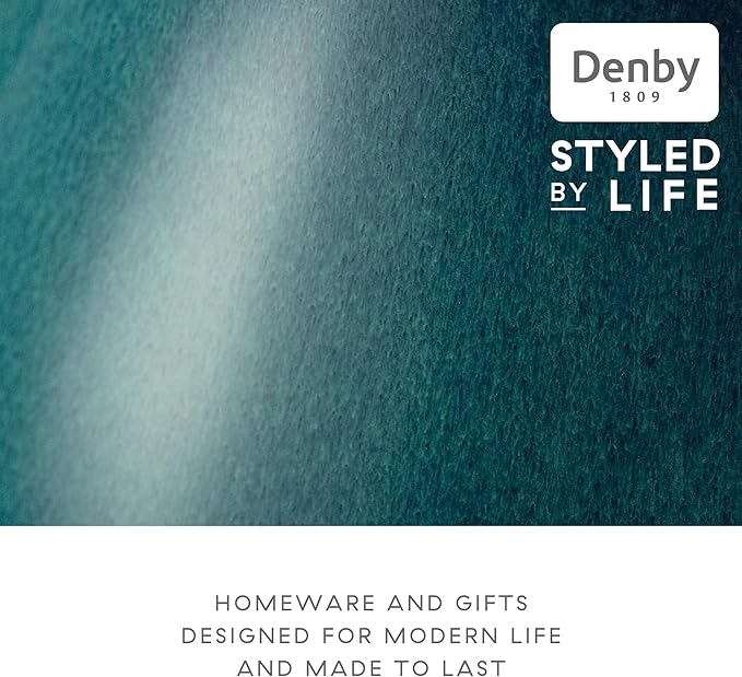 Denby - Greenwich Coffee Breakers Set of 2 - Dishwasher, Oven, Microwave, and Freezer Safe, 330ml (12cm x 10cm x 10cm) Green, White Ceramic Stoneware Tableware - Chip & Crack Resistant