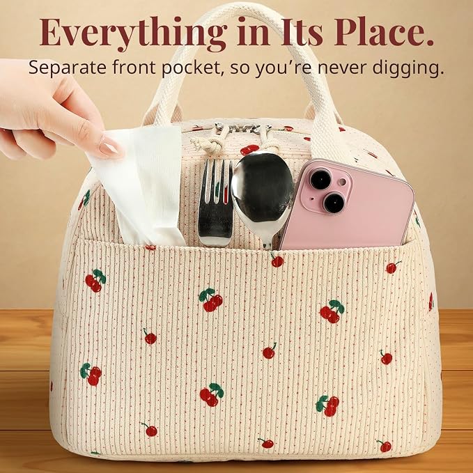 LOVELYWIND Lunch Box for Women Cute Lunch Bags for Women Lunch Tote Bags Reusable Insulated Lunch Box Large Capacity Reusable Insulated Cooler for Work or Travel Gifts or Beach