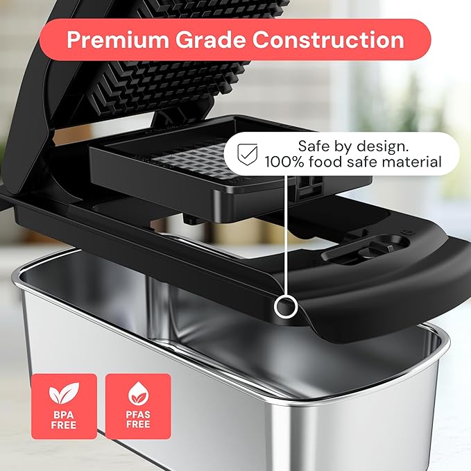 Fullstar All in One Vegetable Chopper and Mandoline Slicer - Food Chopper with Container and Julienne Slicer, Fruit Slicer, Veggie Cutter, Kitchen Gadgets & Gift for Mom (8 in 1, Stainless Steel)