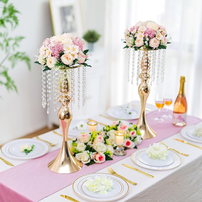 Flower Balls Centerpieces for Tables: 10 PCS Pink Flowers for Centerpieces Floral Arrangements Centerpiece for Wedding Party Celebration Home