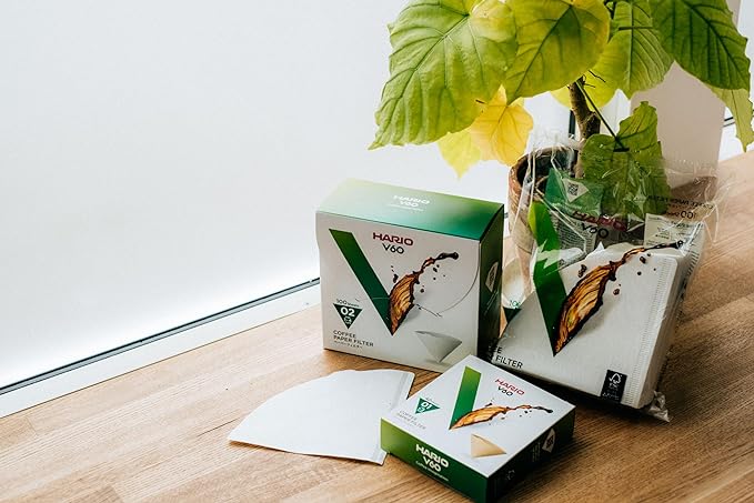 Hario V60 Paper Coffee Filter, Size 01, White, 40ct Box (Pack of 3)