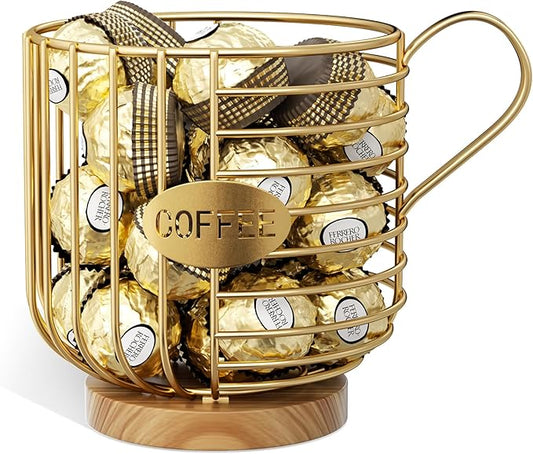 Coffee Pod Holder for Nespresso Vertuo Original & Keurig K-Cup, Metal Coffee Capsule Organizer Large Capacity Coffee Bar Accessories for Kitchen Counter