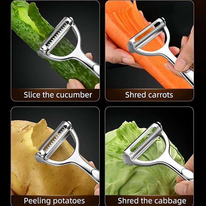 Multifunction Vegetable Peeler Julienne Peeler for Kitchen (2-in-1 peeler)