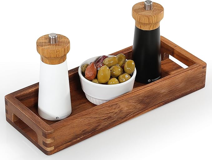 Acacia Wood Rectangle Serving Tray 13" x 5" x 1.8"