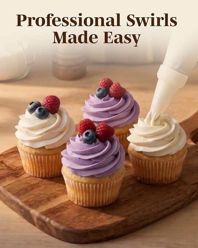 Cake Decorating Piping Bag Couplers - Locking Nut Cake Decorating Supplies Icing Bag Connector Pastry Kit Cupcake Decorating Kit Baking Supplies, Fits Most Standard Tips, Made In USA (50 Pcs)
