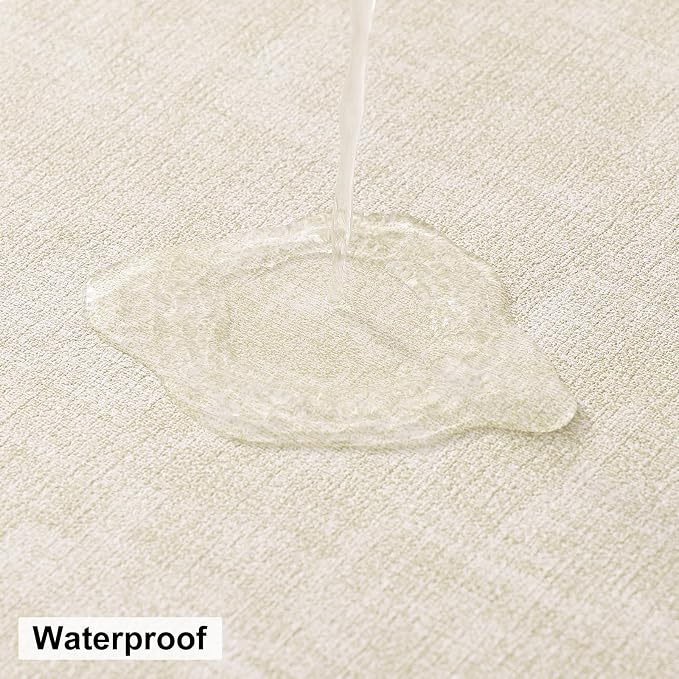 homing Round Faux Leather Placemat and Coaster 8 Packs, Washable Heat Resistant Dining Place Mats, Wipeable Double-Sided Table Mats for Indoor and Outdoor, Diameter 13 and 3.93 inch, Beige