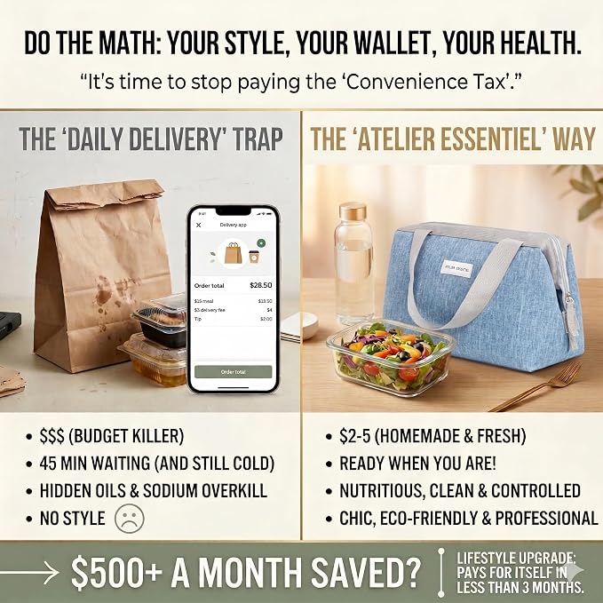 Insulated Lunch Bag Lunch Bag Women Lunch Bag for Women Lunch Box Cooler Bag Lunchbox for Work Lunch Box for Men Adult Lunch Box Womens Lunch Bags for Work (Baby Blue)