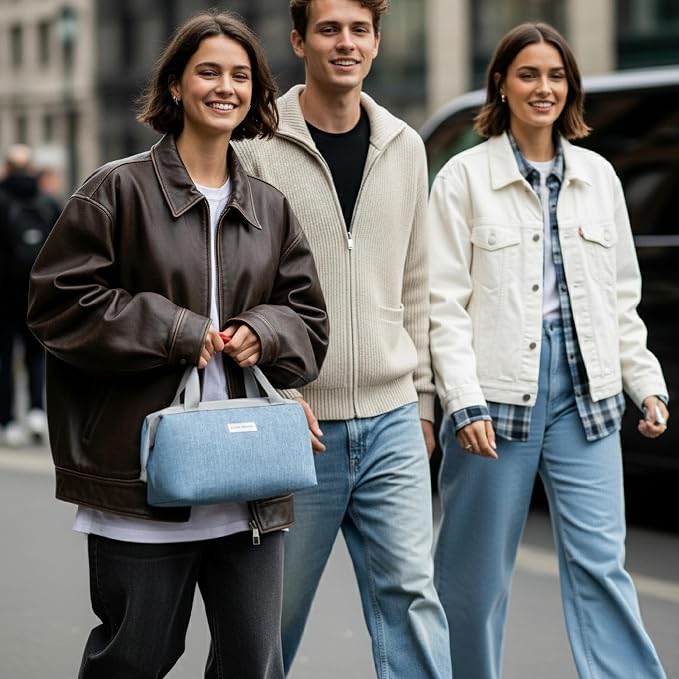 Insulated Lunch Bag Lunch Bag Women Lunch Bag for Women Lunch Box Cooler Bag Lunchbox for Work Lunch Box for Men Adult Lunch Box Womens Lunch Bags for Work (Baby Blue)