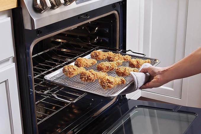 Fox Run 11695 Stainless Steel Cooling Rack, 12 x 17 x 1 inches, Metallic