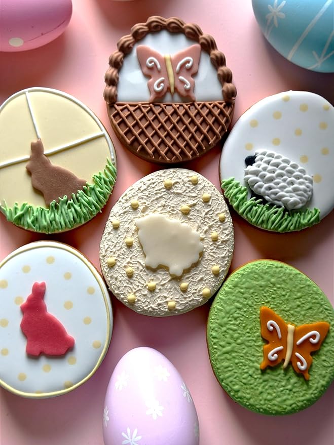 Easter Linzer Cookie Cutter Set 4 PC – Sheep, Butterfly and Rabbit - 18/0 Stainless Steel