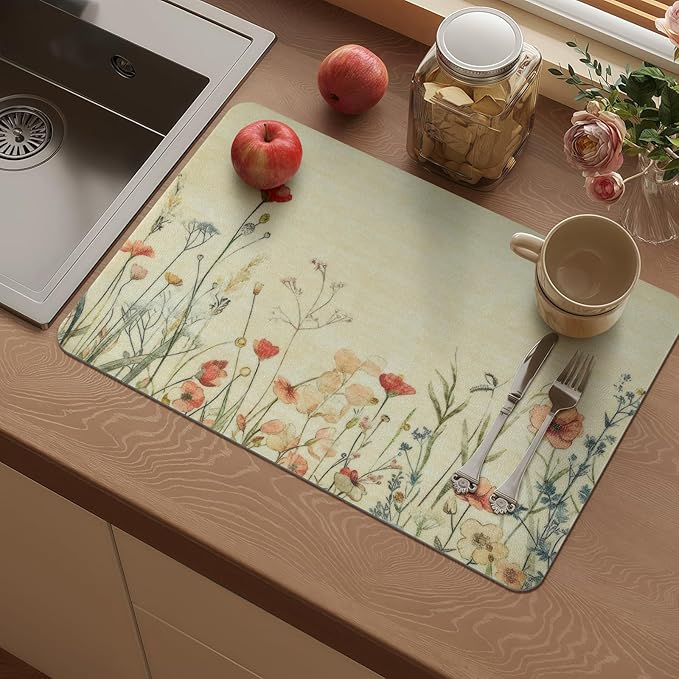 Vinyl Placemats Set of 8-12x17 Inch - Heat Resistant Washable Place Mats Waterproof Non-Slip Wipeable Table Mats for Dining Table Decor, Indoor/Outdoor Plastic Mat