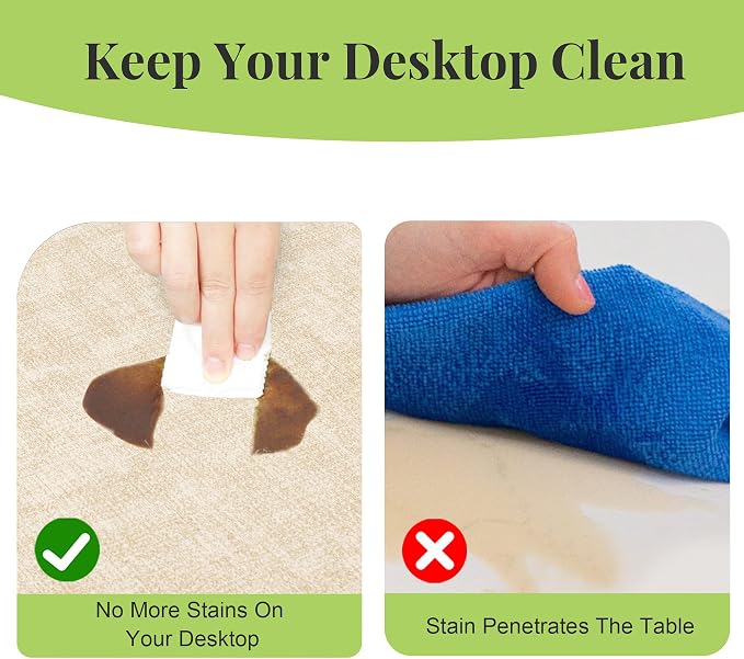 13-Inch Faux Leather Round Placemats Set of 4, Waterproof Anti-Slip Dual Sided Place mats, Heat Resistant Washable Table Mats with Coaster, Suitable for Indoor & Outdoor (4, Beige Dark Coffee)
